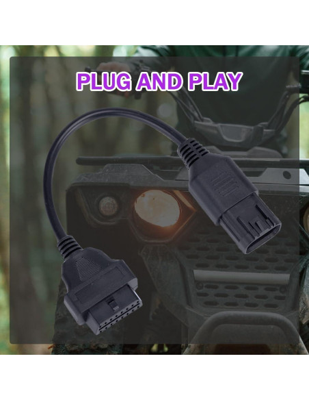 Cable Adaptador OBD2 16 Pines a 8 Pines para Polaris Cable Adaptador OBD2 16 Pines a 8 Pines para Polaris