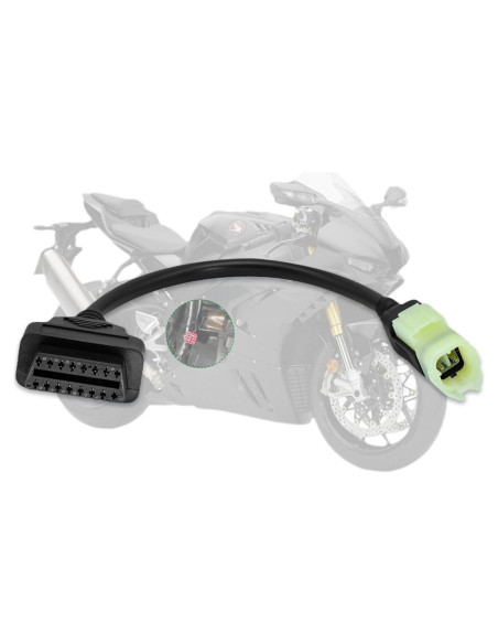 Adaptador OBD2 Honda 4pin a 16pin para Motocicletas 2017+ Adaptador OBD2 Honda 4pin a 16pin para Motocicletas 2017+