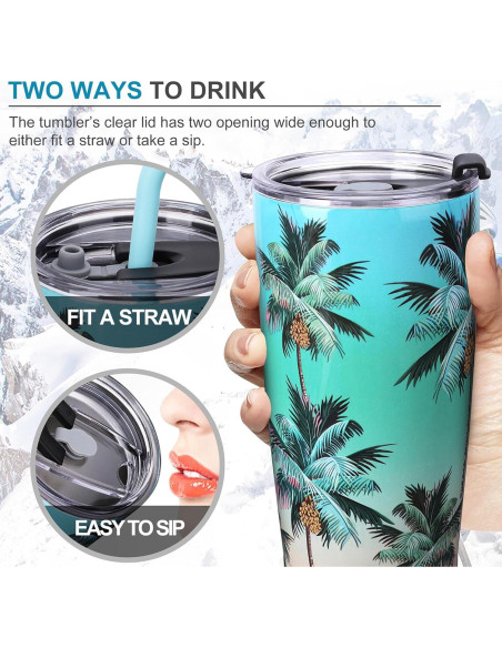 Vaso Aislado NymphFable 532ml con Tapa y Popote de Acero Inoxidable Vaso Aislado NymphFable 532ml con Tapa y Popote de Acero Inoxidable