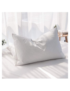 Almohada de Plumas AIKOFUL Estándar 66x51cm Suave y Orgánica