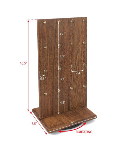 Soporte giratorio de joyas Ikee Design madera 22.86x19.05x41.91 cm 2