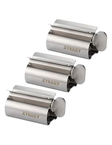 Exprimidor de Tubo de Pasta de Dientes XYKEEY - Metal Plata
