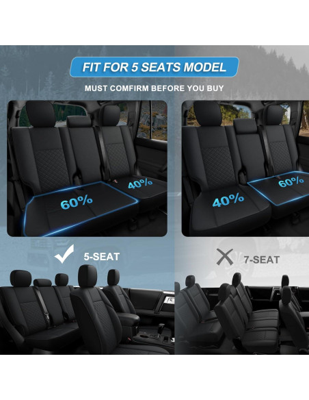 Fundas de Asiento GIANT PANDA para Toyota 4Runner 2011-2024 Fundas de Asiento GIANT PANDA para Toyota 4Runner 2011-2024