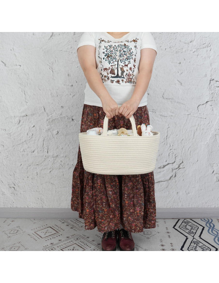Organizador de Pañales Grande Beige JUNBOLE Caddy Portátil Organizador de Pañales Grande Beige JUNBOLE Caddy Portátil