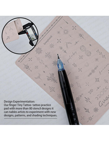 Piel de Práctica de Tatuaje Guapa 3 PCS Doble Cara 1.5mm