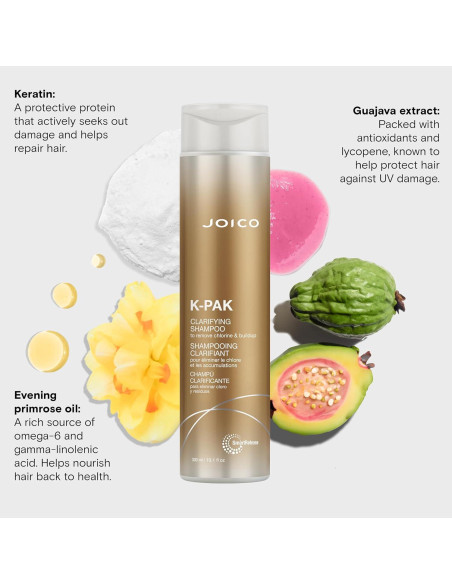 Champú Clarificante Diario Joico K-PAK 298.5 ml - Repara Cabello Dañado Champú Clarificante Diario Joico K-PAK 298.5 ml - Repara Cabello Dañado