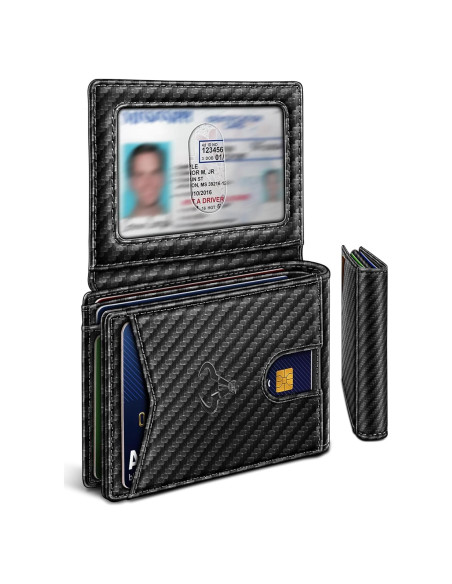 Billetera de Cuero Delgado Bulliant para Hombres con Bloqueo RFID Billetera de Cuero Delgado Bulliant para Hombres con Bloqueo RFID