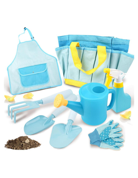 Conjunto de Jardinería para Niños SMILESSKIDDO Azul - 8 Piezas Conjunto de Jardinería para Niños SMILESSKIDDO Azul - 8 Piezas