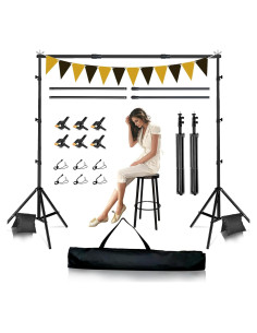 Soporte de Fondo Ajustable LOOWVY 2.6x3.0m para Fotografía