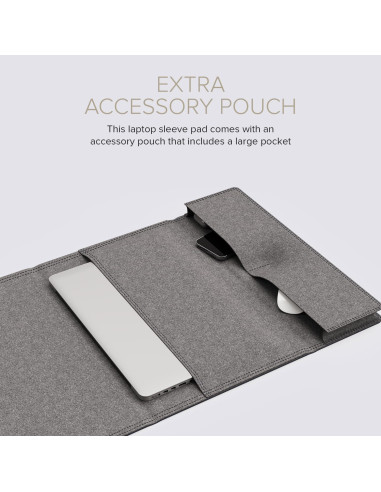 Funda Protectora Magnética POUT 4-en-1 para Laptop 38-40 cm