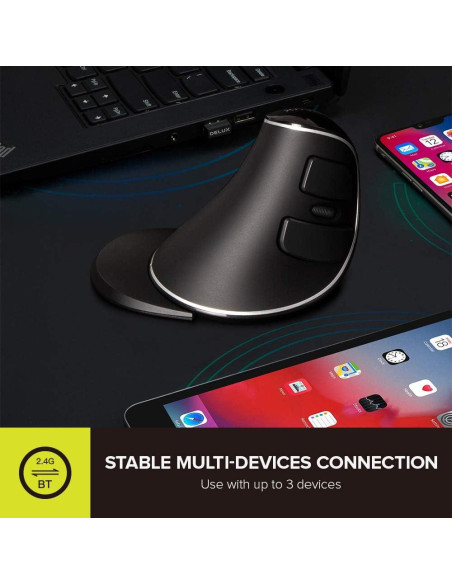 Combo Teclado Plegable Inalámbrico DeLUX y Ratón Ergonómico Combo Teclado Plegable Inalámbrico DeLUX y Ratón Ergonómico