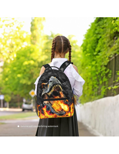 Mochila Escolar de Dinosaurio BolAurp 29x20x40cm Impermeable