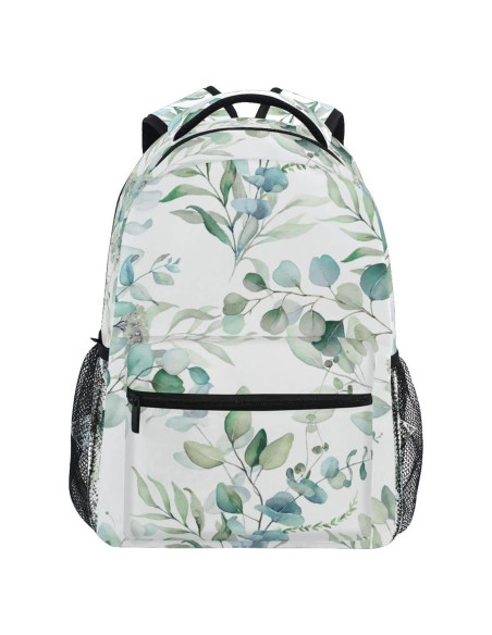Mochila Escolar Miaoquhe Hojas Verdes Salvia 15L 40x17x29cm Mochila Escolar Miaoquhe Hojas Verdes Salvia 15L 40x17x29cm