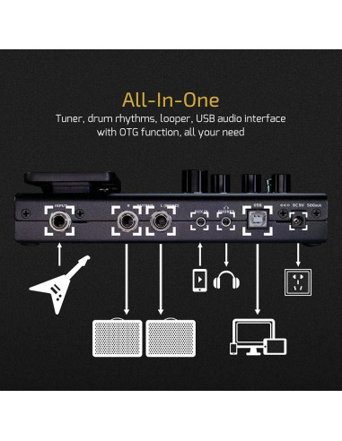 Valeton GP-100 Procesador de Efectos para Guitarra y Bajo
