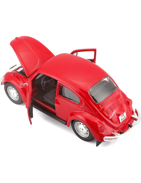 Maisto 1:24 Volkswagen Beetle Rojo Diecast Detallado Maisto 1:24 Volkswagen Beetle Rojo Diecast Detallado