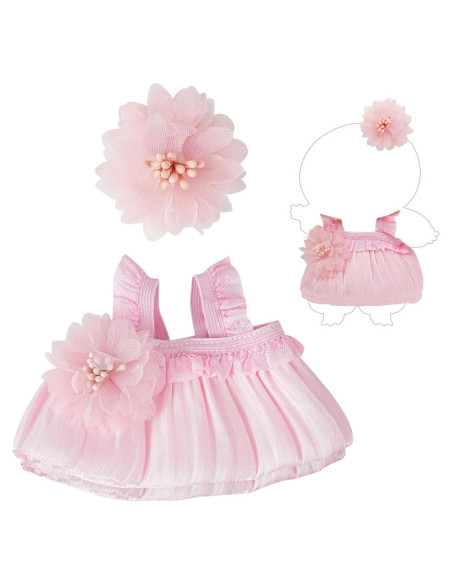 Conjunto de Vestido Rosa para Muñeca 17cm - Estilo Princesa Conjunto de Vestido Rosa para Muñeca 17cm - Estilo Princesa