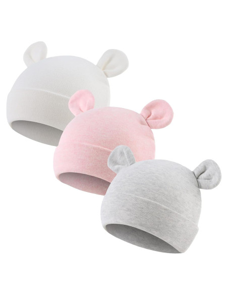 Gorro de Algodón para Bebés Recién Nacidos - Tierno Conejo Gorro de Algodón para Bebés Recién Nacidos - Tierno Conejo