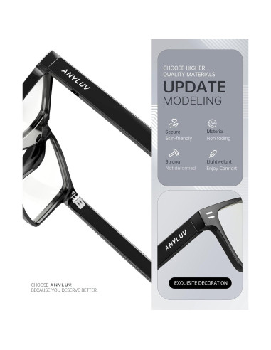 Gafas de Bloqueo de Luz Azul ANYLUV AN217-EP Negro