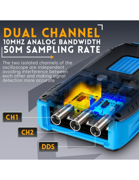 Osciloscopio de Mano 3 en 1 HXT-2C23T 10MHz 50MSa/s Osciloscopio de Mano 3 en 1 HXT-2C23T 10MHz 50MSa/s