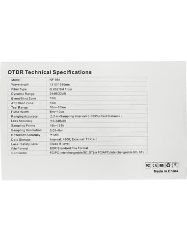 Probador de Fibra Óptica GOTMEET NF-981 8 en 1 10m-60Km