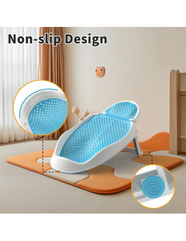 Soporte para bañera de bebé GloTika plegable azul 0-6 meses