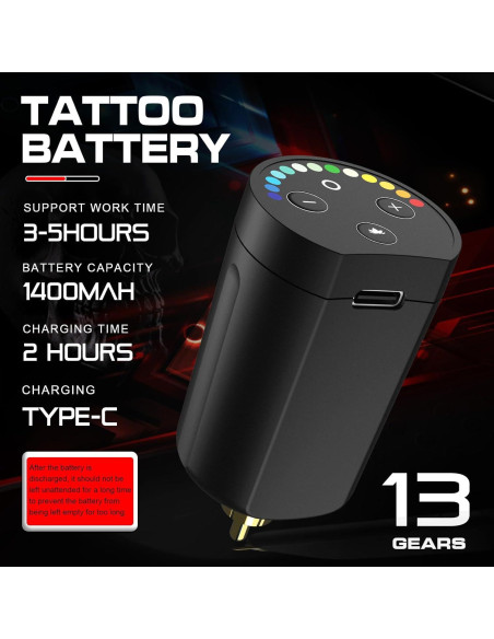 Kit de Tatuaje Inalámbrico STIGMA 2025 con Batería 1400 mAh Kit de Tatuaje Inalámbrico STIGMA 2025 con Batería 1400 mAh