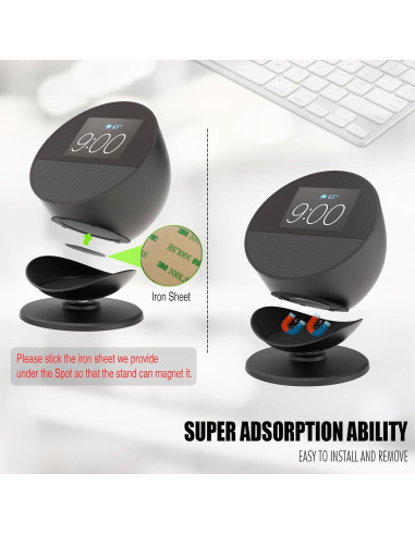 Soporte de Escritorio Ajustable HeyMoonTong para Ech0 Spot - Negro