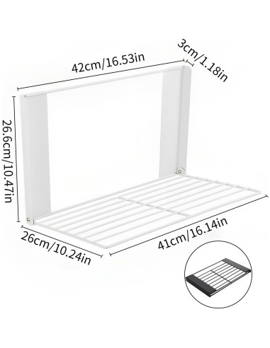Estante Organizador Magnético ROLIZOE Plegable Blanco 5 kg