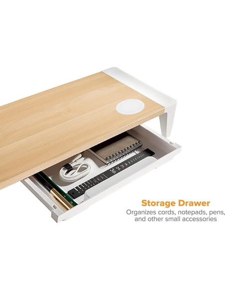 Soporte de Monitor Bostitch Madera con Carga Inalámbrica Soporte de Monitor Bostitch Madera con Carga Inalámbrica