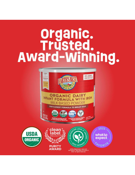 Fórmula Infantil Orgánica Earth's Best 595g con DHA y ARA Fórmula Infantil Orgánica Earth's Best 595g con DHA y ARA