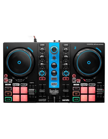 Controlador DJ Hercules Inpulse 200 MKII Azul - 2 Canales Controlador DJ Hercules Inpulse 200 MKII Azul - 2 Canales