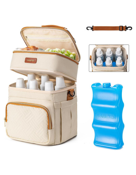 Bolsa Térmica BABEYER para Leche Materna 8.5L Beige Bolsa Térmica BABEYER para Leche Materna 8.5L Beige
