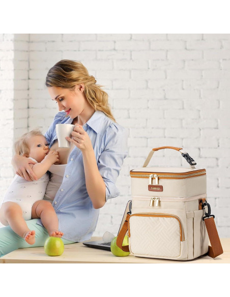 Bolsa Térmica BABEYER para Leche Materna 8.5L Beige Bolsa Térmica BABEYER para Leche Materna 8.5L Beige