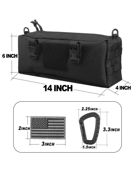 Bolsa Táctica Multiusos AMYIPO 35.5x10.2x15.2cm Negra Bolsa Táctica Multiusos AMYIPO 35.5x10.2x15.2cm Negra