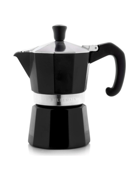 Cafetera Moka Bellemain de Aluminio 3 Tazas Negra Cafetera Moka Bellemain de Aluminio 3 Tazas Negra