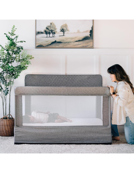 Cuna completa Baby Delight Lunaire malla transpirable Tweed Cuna completa Baby Delight Lunaire malla transpirable Tweed