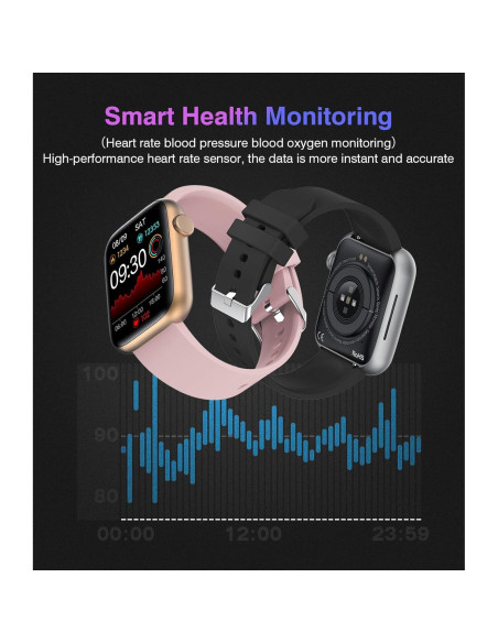 Reloj Inteligente Bluetooth EarlySincere Negro 1.9" HD Salud Reloj Inteligente Bluetooth EarlySincere Negro 1.9" HD Salud