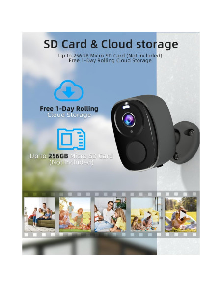 Cámara de Seguridad Inalámbrica ELECCTV 2K WiFi Exterior IP65 Cámara de Seguridad Inalámbrica ELECCTV 2K WiFi Exterior IP65