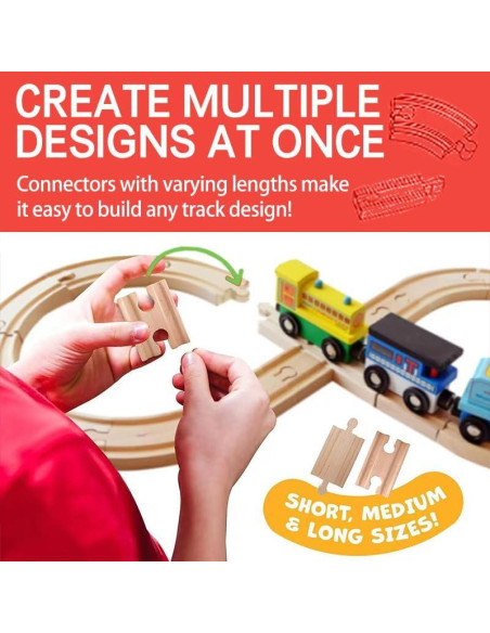 Pista de tren de madera MUYUTOY 30 piezas accesorios compatibles Pista de tren de madera MUYUTOY 30 piezas accesorios compatibles