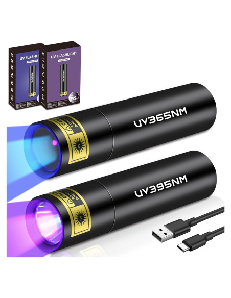 Linterna UV Recargable WMCODMW Mini 365nm 395nm Luz Negra Linterna UV Recargable WMCODMW Mini 365nm 395nm Luz Negra