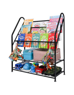 Estantería de Libros Infantil LUWESDE 5 Niveles Metal Negro