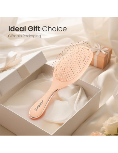 Cepillo Desenredante AIMIKE Luxe Rosa, Sin Dolor, Cerdas FlexGlide