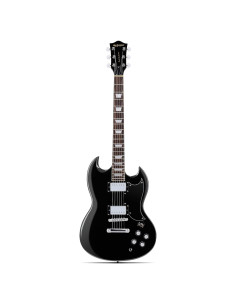 Guitarra Eléctrica Leo Jaymz 39" Cuerpo Sólido Álamo Negro