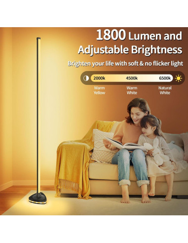 Lámpara de Pie LED RGB LanSuper 21W 1800LM Control APP