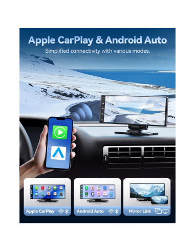 Pantalla Carplay 8.1" HD TERUNSOUl con Cámara 4K y GPS