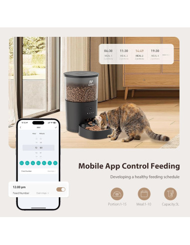 Comedero Automático IMIPAW para Gatos con Cámara 1080P HD