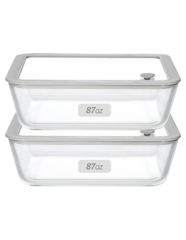 Contenedores de Comida de Vidrio EcoEvo 2.6L Herméticos