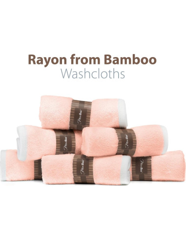 Toallitas Premium para Bebés MINIBOO - 70% Bambú Rosa 6 Pzas
