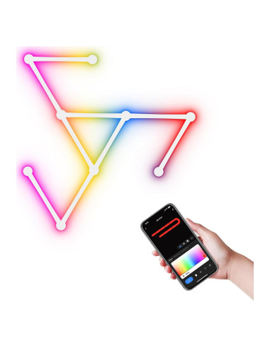 Barras de Luz LED RGB elice 9 Pcs Control WiFi y Voz
