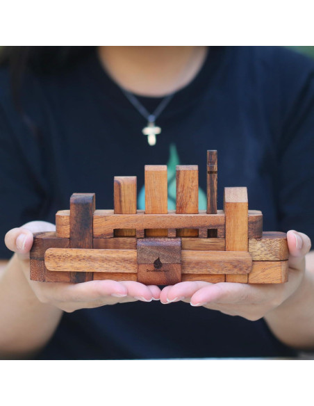 Rompecabezas de Madera Kumiki Barco - Hecho a Mano 3D Rompecabezas de Madera Kumiki Barco - Hecho a Mano 3D